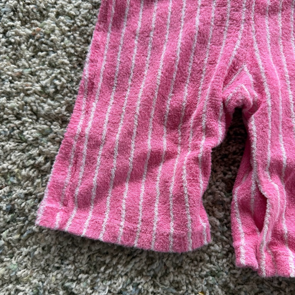 Vintage Carters Baby Girl Onepiece Romper Pink Striped Sz Large 12-18 M - Picture 3 of 7